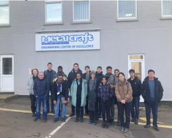 ASAMS Metallurgical Technician, Anya Reeves visits Stainless Metalcraft (Chatteris) along with fellow Cranfield University Students