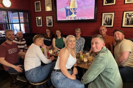 Members of the ASAMS Team Enjoy a Relaxing Social Evening at The Brewery Tap